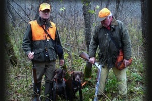 Author, Ted Ross (Stick Season Grouse) on right